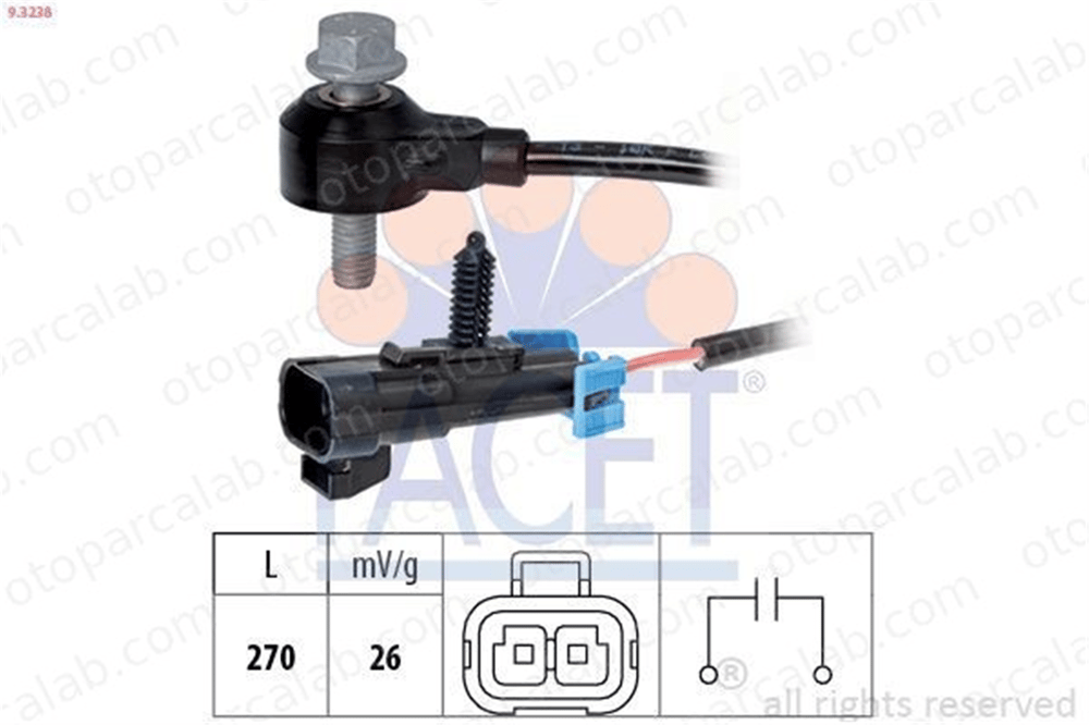 FACET 9.3238 Vuruntu Sensörü OPEL INSIGNIA A INSIGNIA A Sedan 12621820 12614342