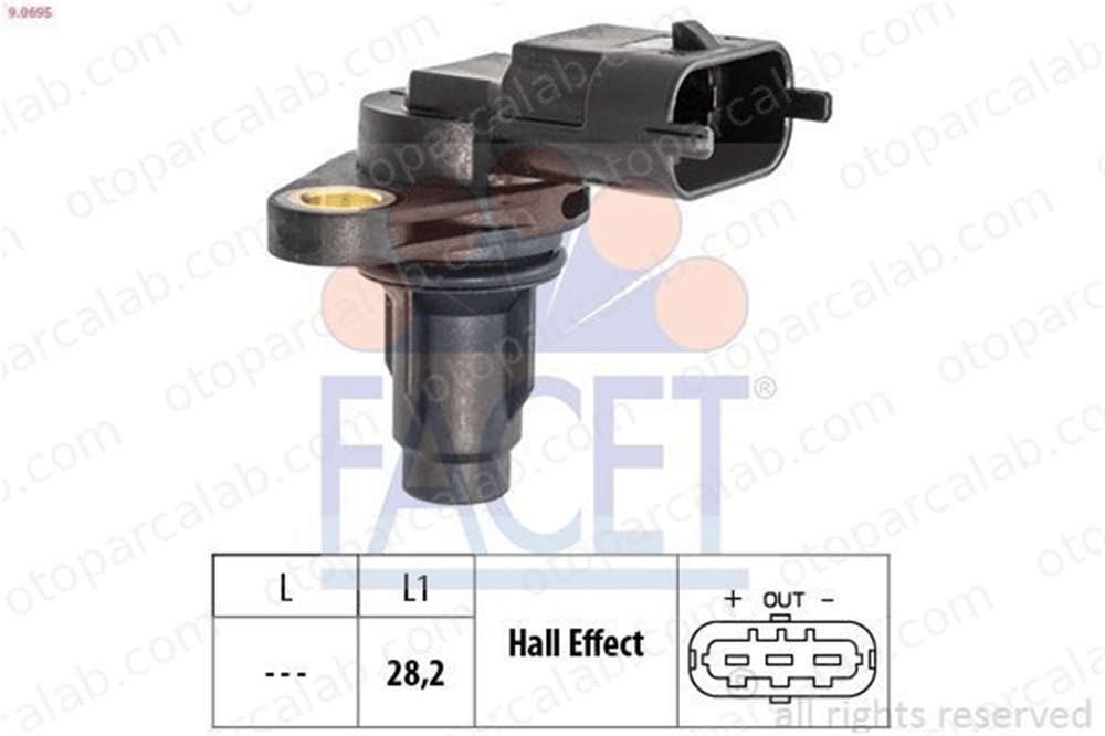 FACET 9.0695 Eksantrik Devir Sensörü HYUNDAI SANTA FÉ III SANTA FE IV 393002F000 393002F100