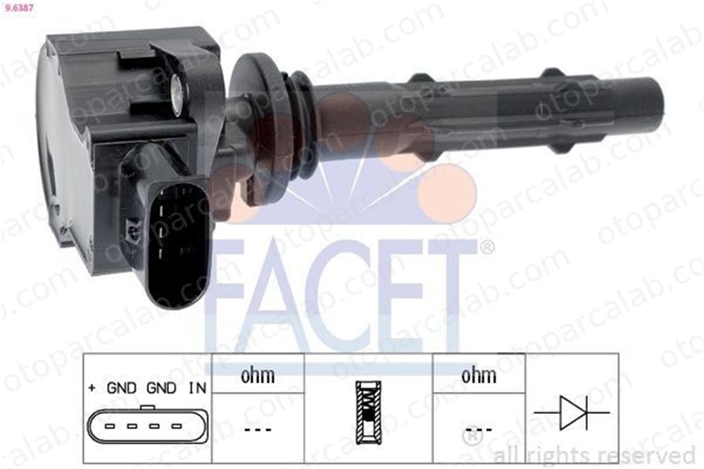 FACET 9.6387 Ateşleme Bobini MERCEDES-BENZ C-SERISI E-SERISI T-Model A2729060060 134041