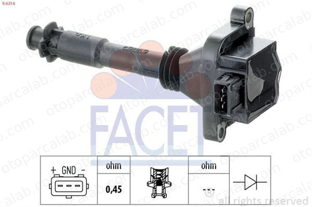 FACET 9.6214 Ateşleme Bobini LANCIA KAPPA KAPPA SW 46403328 133865
