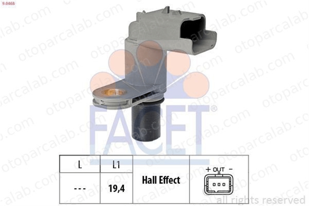 FACET 9.0468 Eksantrik Devir Sensörü CITROËN C2 C3 I 1920GQ 9644549280