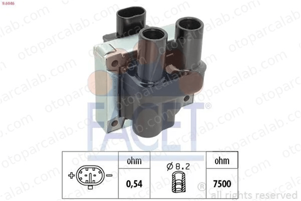 FACET 9.6046 Ateşleme Bobini FIAT PANDA ALFA ROMEO 33 46548037 60805420