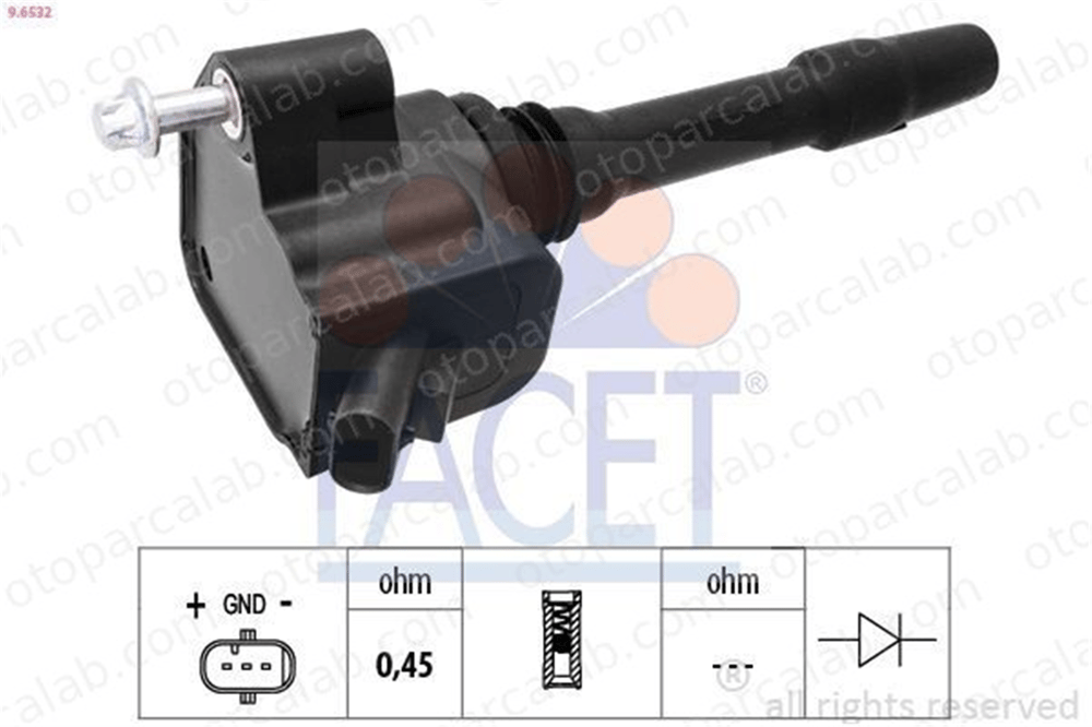 FACET 9.6532 Ateşleme Bobini BMW 3 5 12138643360 12138615991