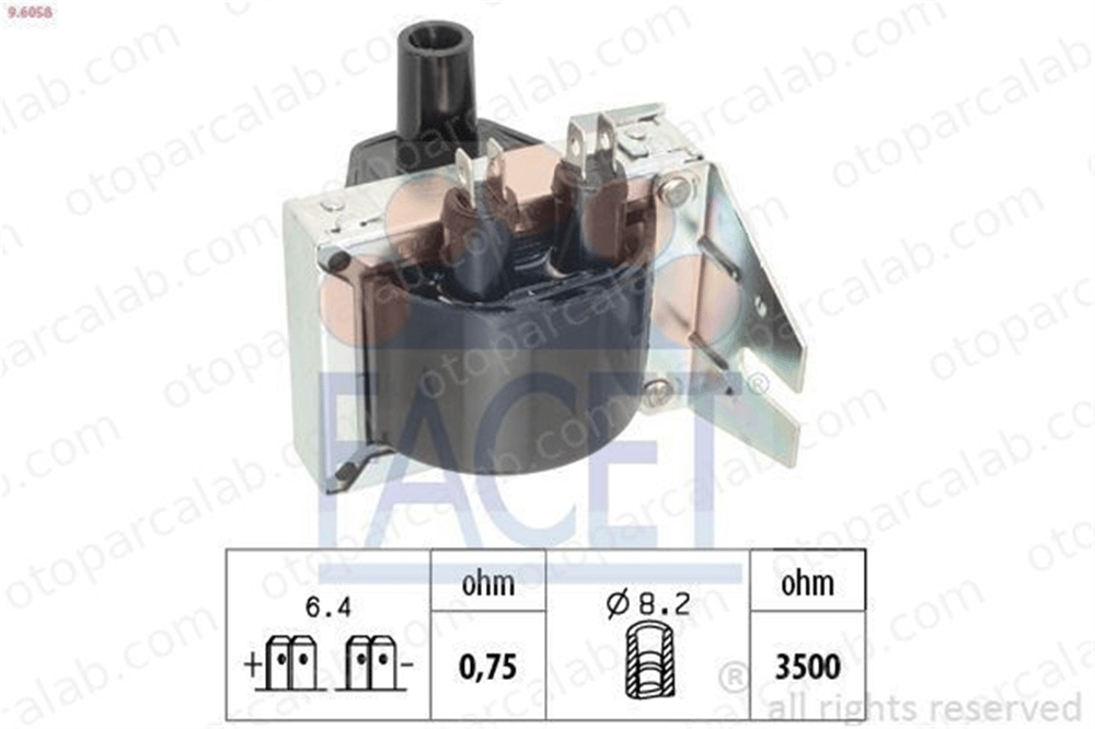 FACET 9.6058 Ateşleme Bobini FIAT PANDA DUNA 7553120 7646974