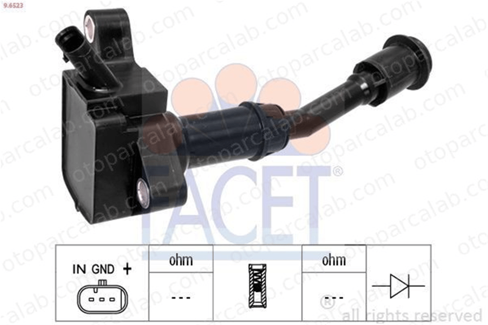 FACET 9.6523 Ateşleme Bobini FORD KUGA II KUGA II VAN DS7G12A366BB 1800554