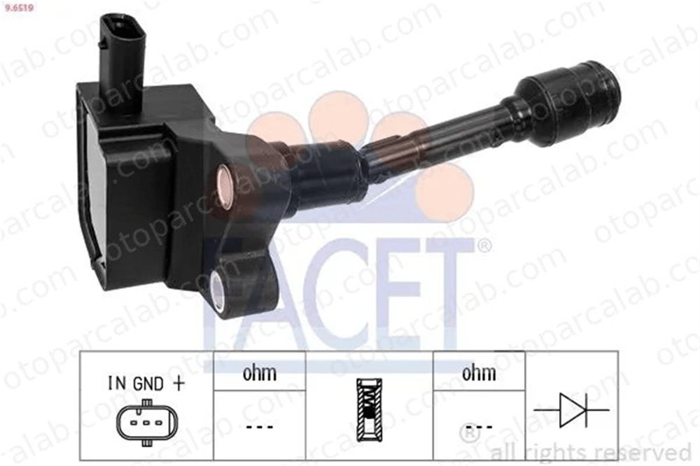 FACET 9.6519 Ateşleme Bobini FORD FIESTA VI FIESTA VII CM5G12A366CB 1760593