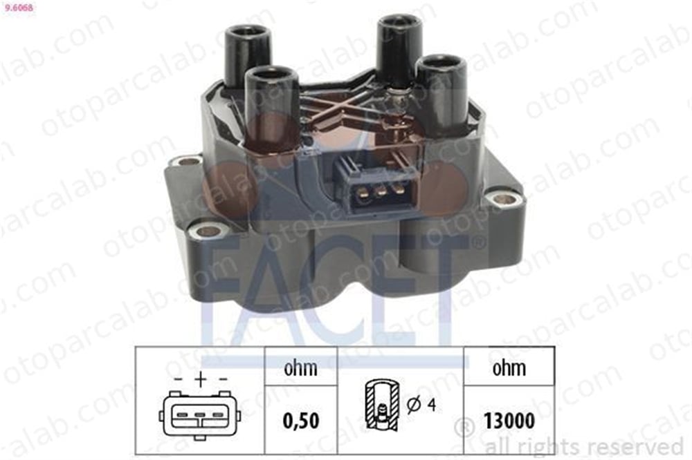 FACET 9.6068 Ateşleme Bobini ALFA ROMEO 155 146 7648797 60558152