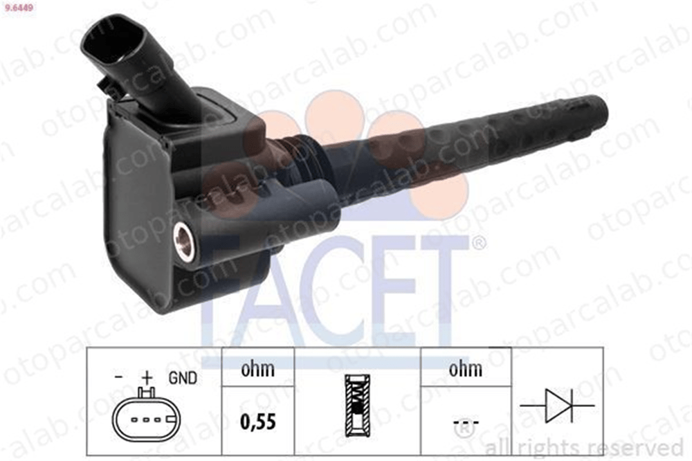 FACET 9.6449 Ateşleme Bobini ALFA ROMEO GIULIETTA MITO 55229959 55224110