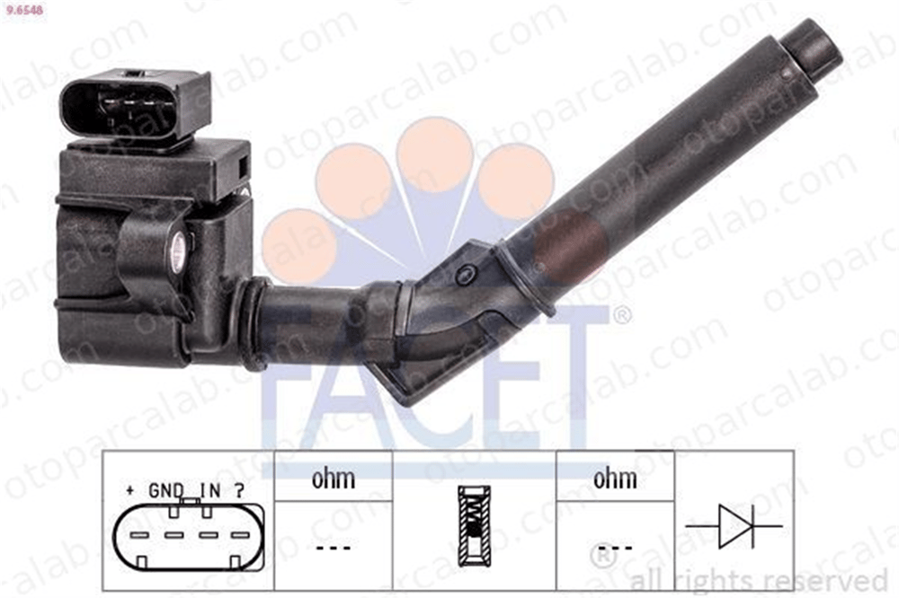 FACET 9.6548 Ateşleme Bobini MERCEDES-BENZ A-SERISI B-SERISI Sports Tourer 224332935R A2829060000