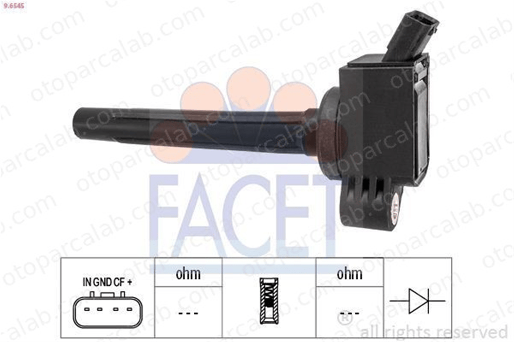 FACET 9.6545 Ateşleme Bobini TOYOTA C-HR AURIS 9091902271 133973