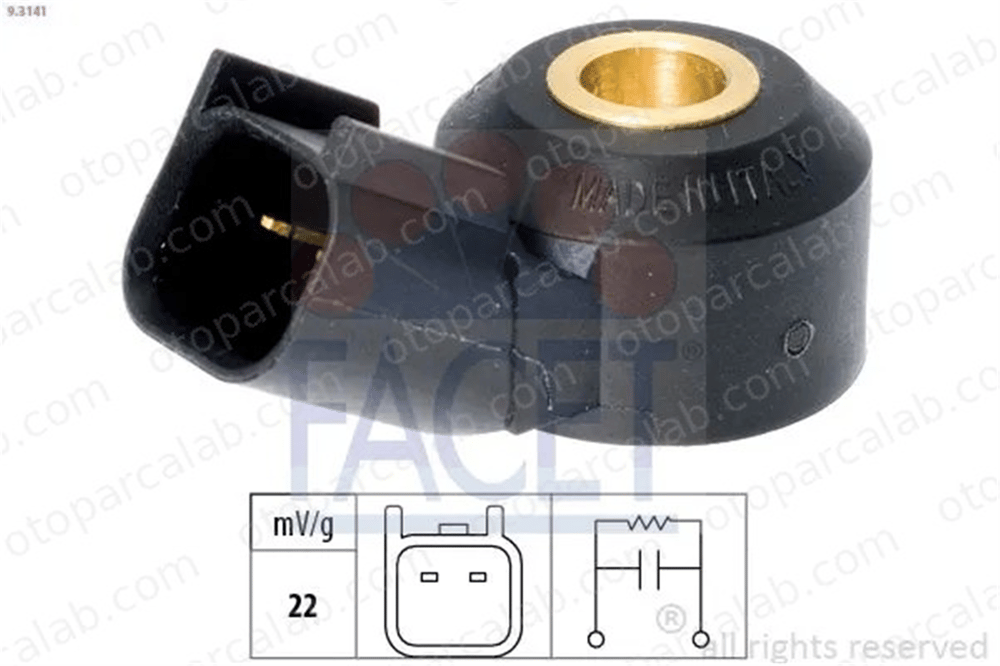FACET 9.3141 Vuruntu Sensörü JAGUAR F-TYPE Cabrio F-TYPE Coupe 1N1A12A699AA 1132002