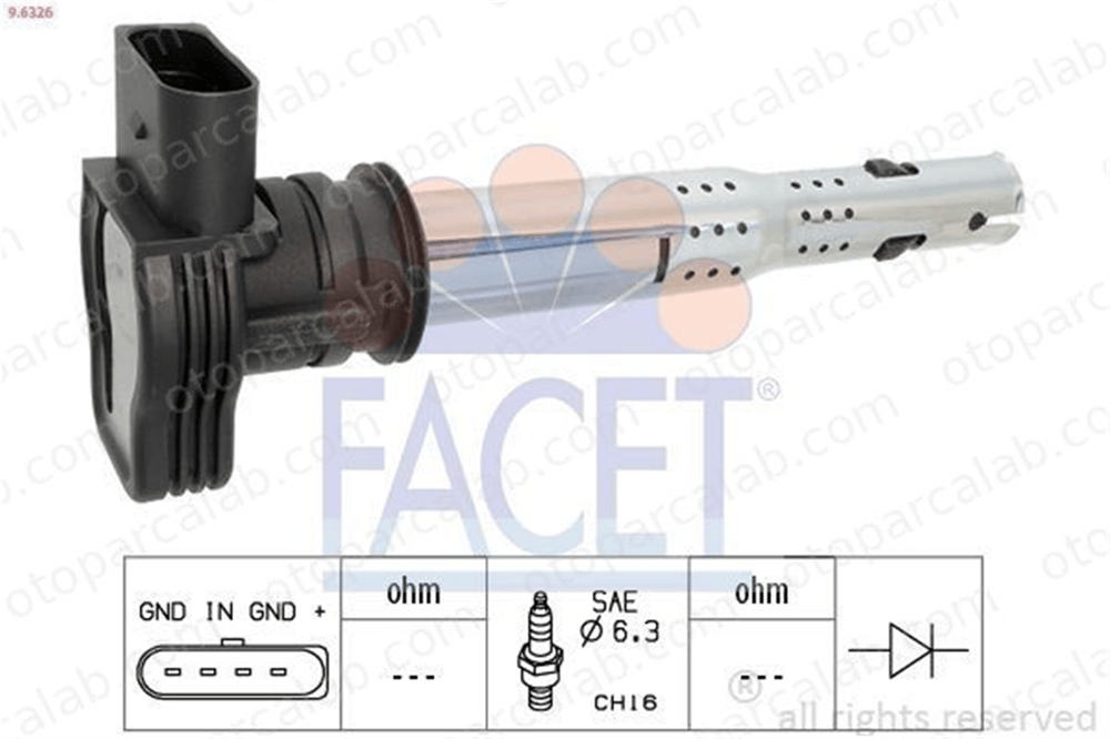 FACET 9.6326 Ateşleme Bobini AUDI A4 B8 Avant TT 6F905115B 06F905115B