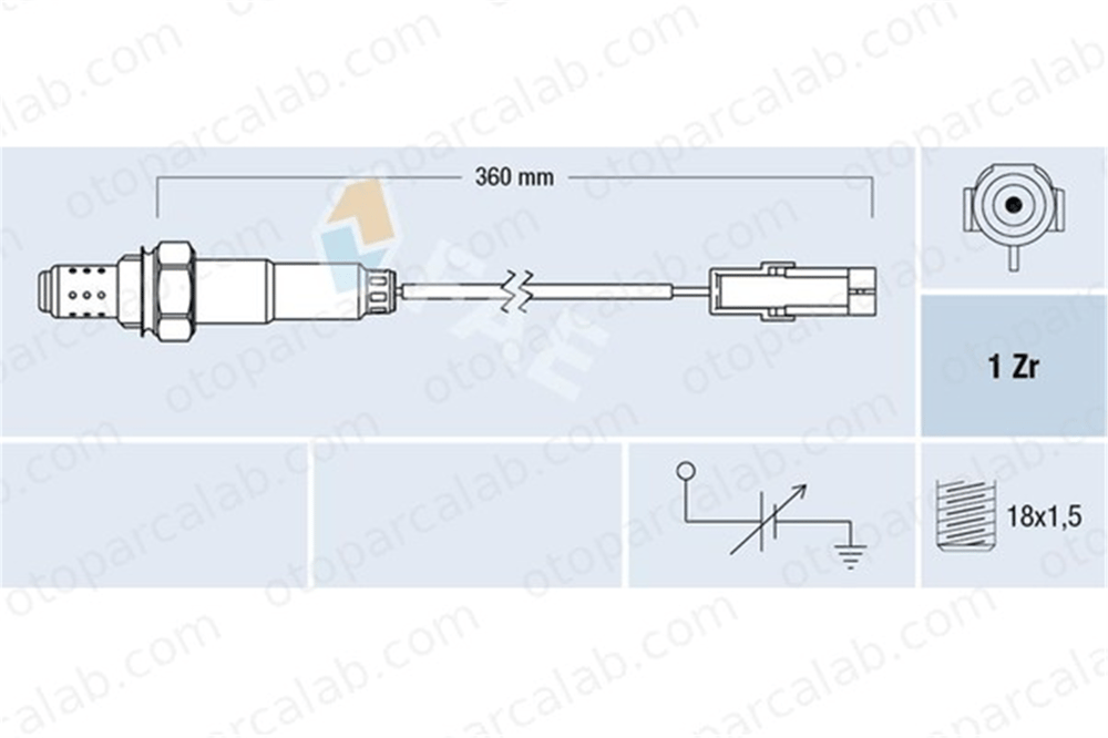 FAE 77101 Oksijen (Lambda) Sensörü DAEWOO ESPERO OPEL KADETT E 855333 25164596