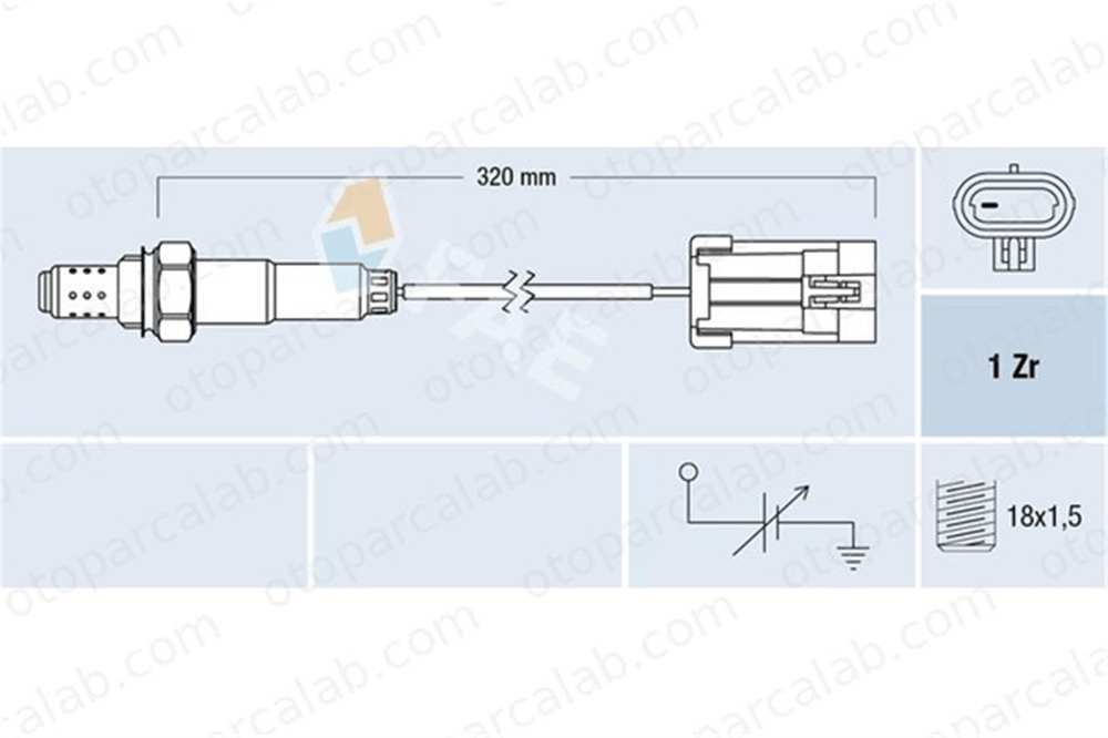 FAE 77102 Oksijen (Lambda) Sensörü OPEL TIGRA ASTRA F CLASSIC Hatchback 855332 25133607