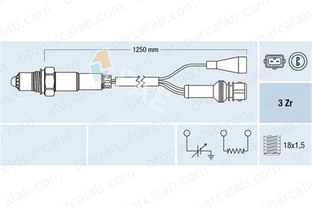 FAE 77108 Oksijen (Lambda) Sensörü AUDI COUPE B3 100 C3 Sedan 60567759 60808457