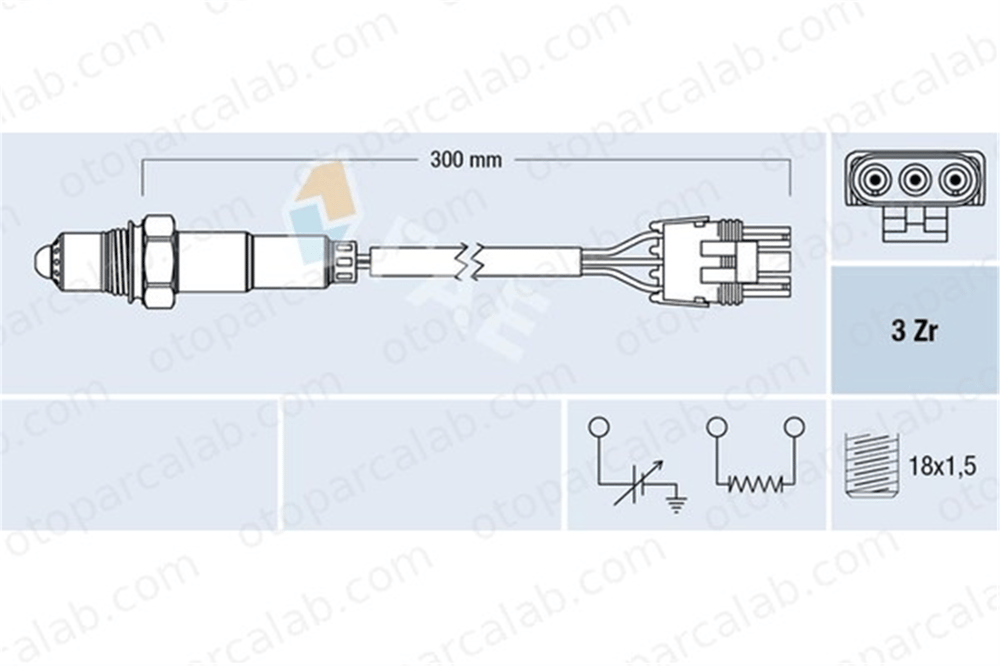 FAE 77116 Oksijen (Lambda) Sensörü RENAULT MEGANE I LAGUNA I Grandtour 7700854506 7700868496
