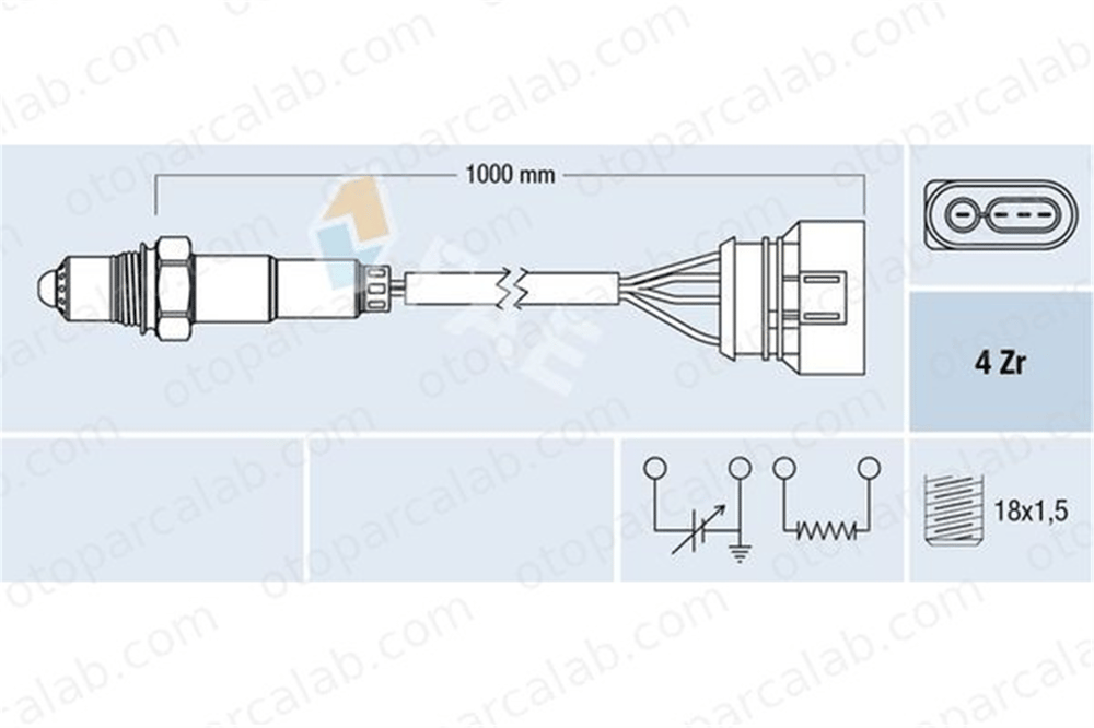 FAE 77137 Oksijen (Lambda) Sensörü VW PASSAT B3/B4 Variant GOLF III SG184 21906265R