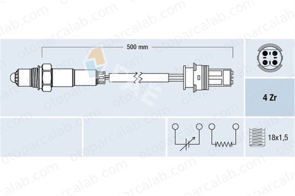 FAE 77273 Oksijen (Lambda) Sensörü MERCEDES-BENZ E-SERISI E-SERISI T-Model 5406217 000 540 62 17