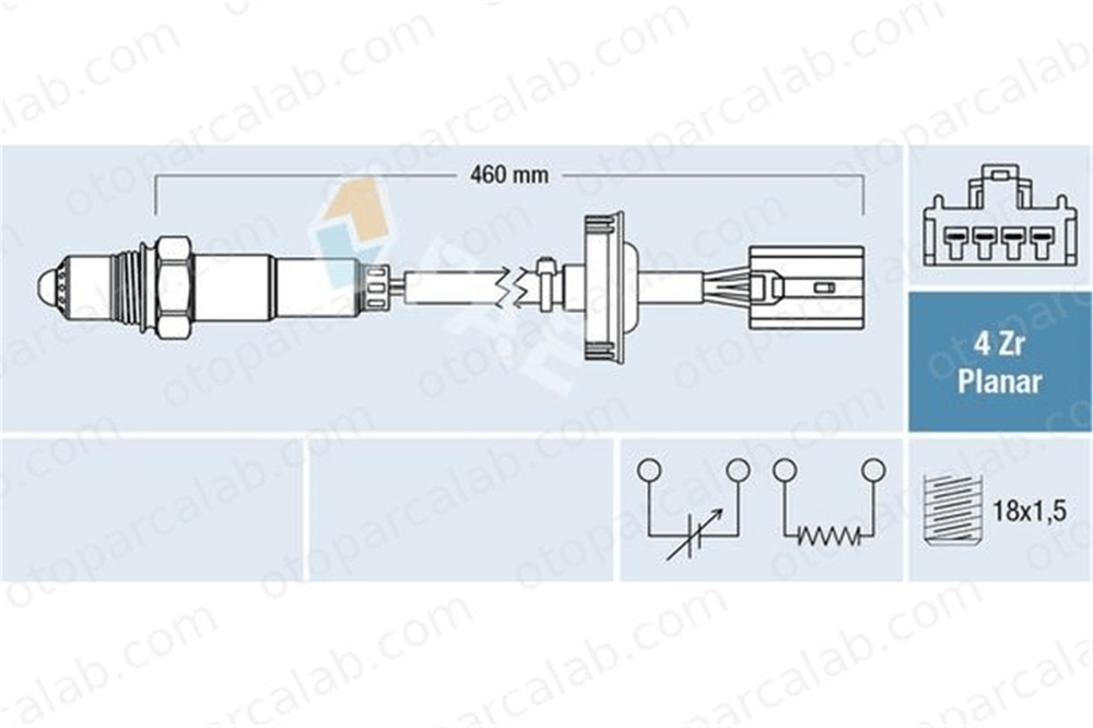 FAE 77417 Oksijen (Lambda) Sensörü SMART FORFOUR MITSUBISHI COLT VI 1355420218 MR985039