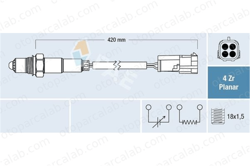 FAE 77429 Oksijen (Lambda) Sensörü LADA 110 111 111803850010 11180385001000