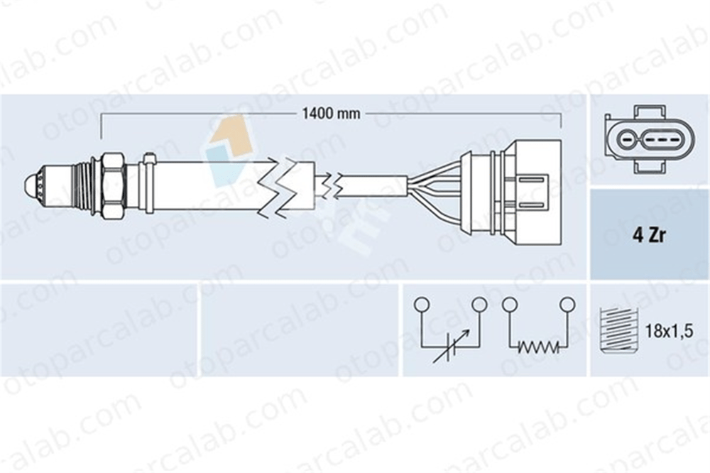 FAE 77461 Oksijen (Lambda) Sensörü AUDI A6 C5 Avant A4 B5 21906265AA 021906265AA