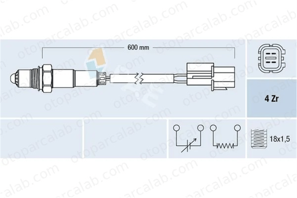 FAE 77477 Oksijen (Lambda) Sensörü HYUNDAI SANTA FÉ I SONATA IV 3921037523 3921038015