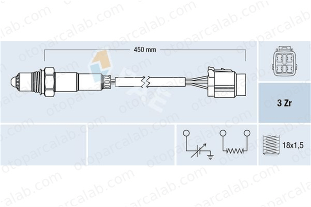 FAE 77478 Oksijen (Lambda) Sensörü SUBARU IMPREZA Station wagon IMPREZA Sedan O2S0012 22690AA220