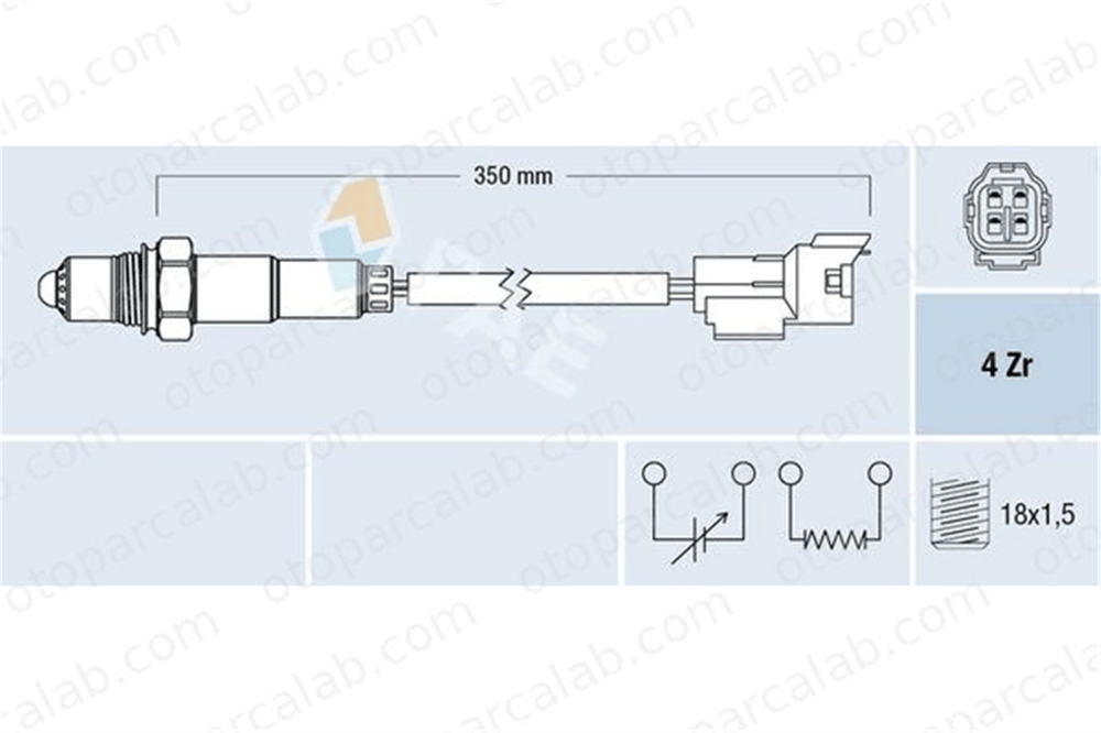 FAE 77480 Oksijen (Lambda) Sensörü SUZUKI JIMNY SUV VITARA 1821377E00 1821377E00000