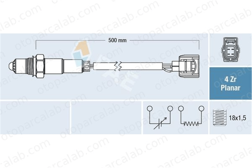 FAE 77505 Oksijen (Lambda) Sensörü MERCEDES-BENZ R-SERISI S-SERISI A0045420818 436677