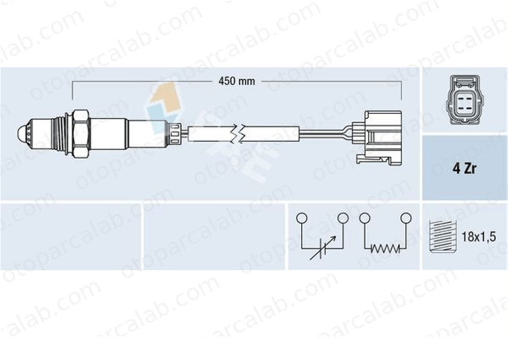 FAE 77523 Oksijen (Lambda) Sensörü CHRYSLER 300C Touring 300C 56029049AA 5033400AA