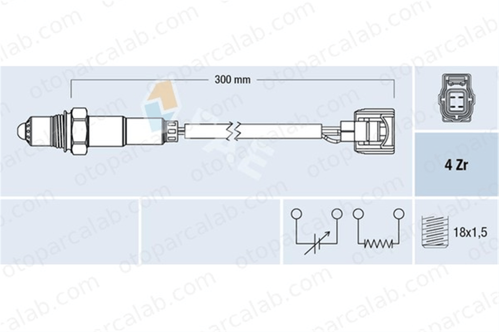 FAE 77585 Oksijen (Lambda) Sensörü JEEP WRANGLER II SMART FORTWO Coupe DS56031110AA 56031110AA
