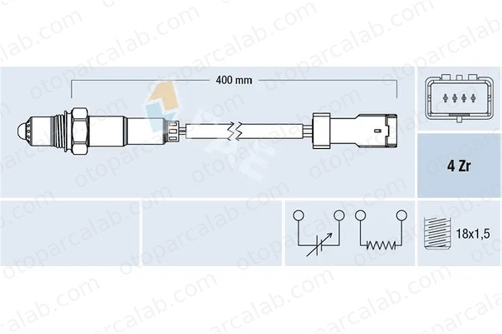 FAE 77590 Oksijen (Lambda) Sensörü PEUGEOT 208 I CITROËN C3 III 9673438580 9802294280