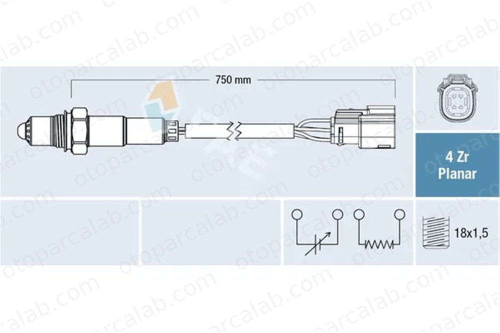 FAE 77650 Oksijen (Lambda) Sensörü FORD B-MAX FIESTA VI C1BA9G444CA CV6A9G444AA