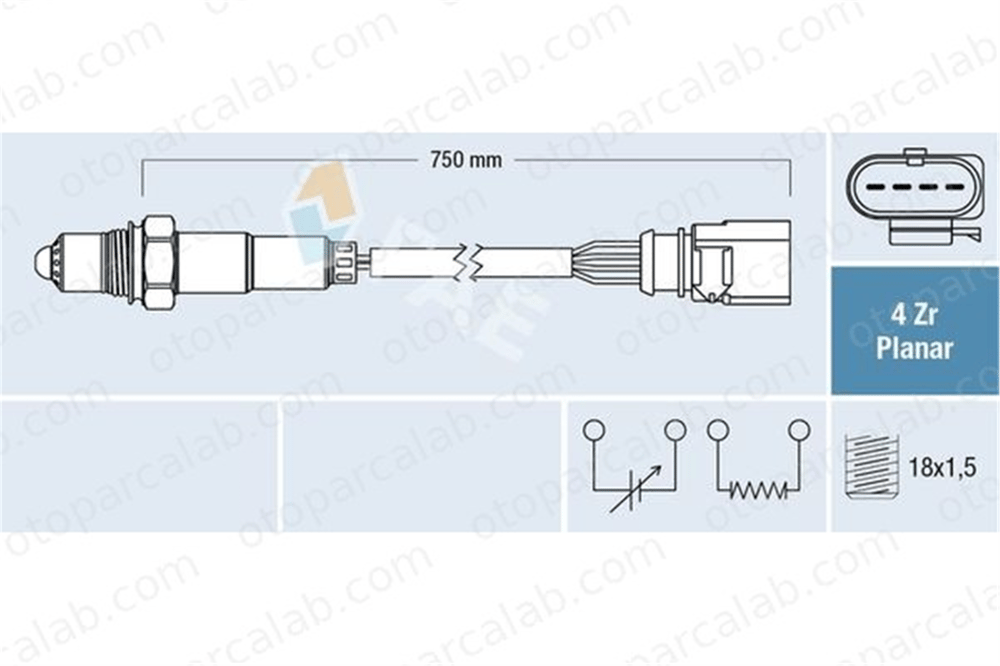 FAE 77910 Oksijen (Lambda) Sensörü SKODA OCTAVIA II OCTAVIA II Combi 22906262CE 022 906 262 CE