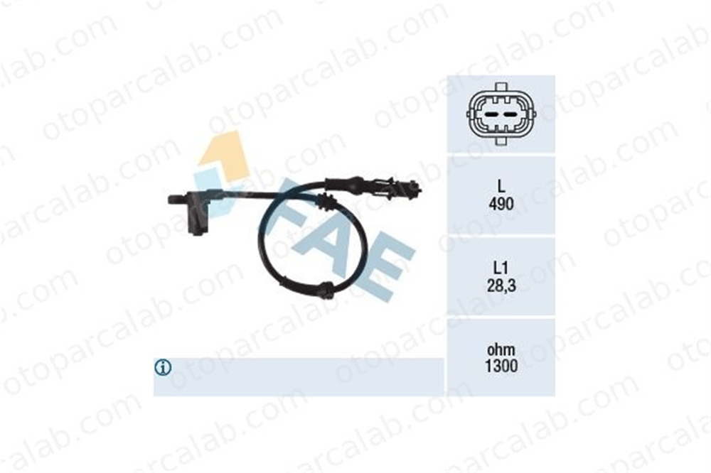 FAE 78077 Abs Sensörü Ön Sağ veya Sol OPEL MERIVA A MPV COMBO Kasa/büyük limuzin 1238236 9115064