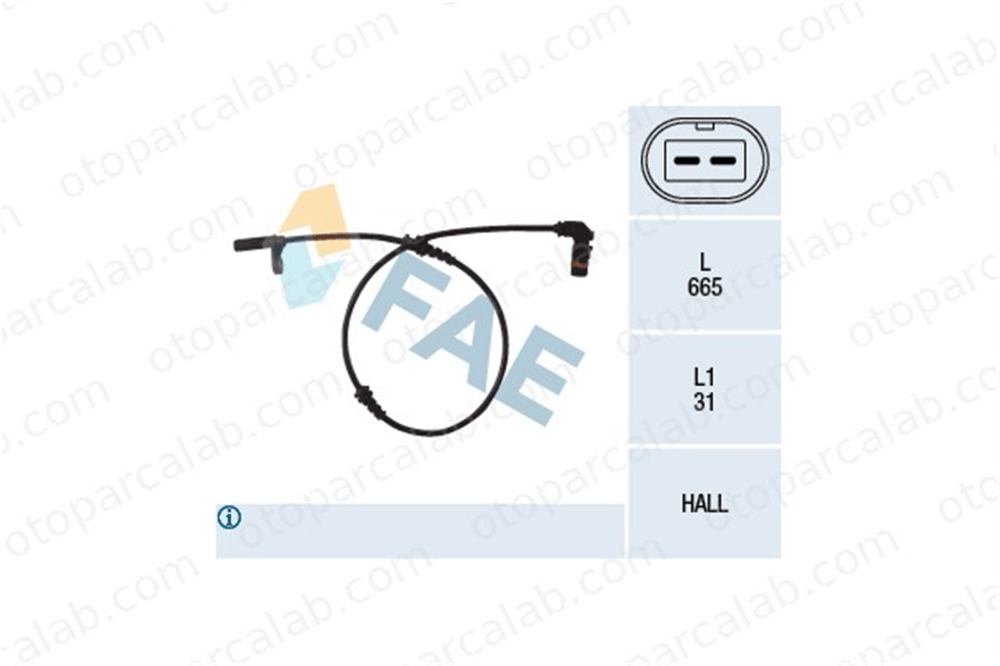 FAE 78088 Abs Sensörü Ön Sağ veya Sol MERCEDES-BENZ C-SERISI C-SERISI T-Model A2045400117 2045400117