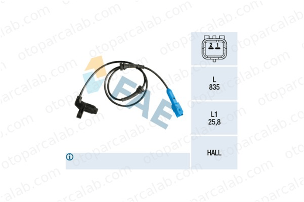 FAE 78140 Abs Sensörü Ön Sağ veya Sol PEUGEOT 206 Hatchback 206 SW 4545F4 454599