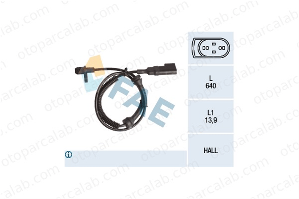 FAE 78145 Abs Sensörü Arka Sağ veya Sol FORD TOURNEO CONNECT TRANSIT CONNECT 2T142B372BD 2T142B372BE