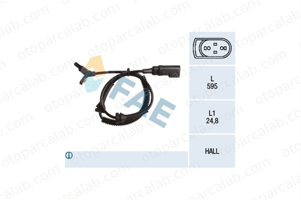 FAE 78152 Abs Sensörü Ön Sağ veya Sol FORD TOURNEO CONNECT TRANSIT CONNECT 2T142B372AE 4370937