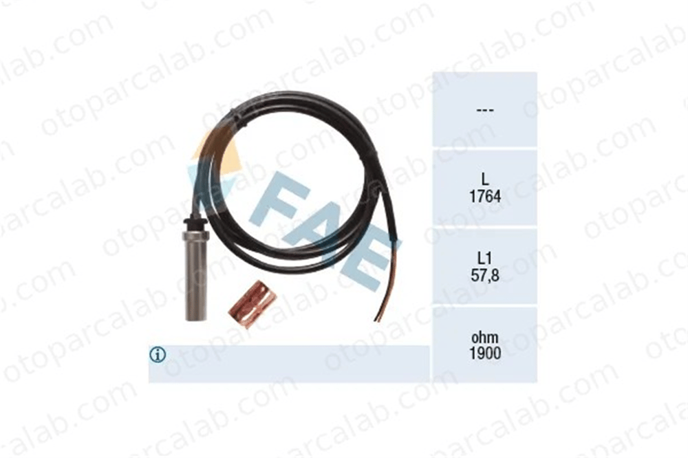 FAE 78399 Abs Sensörü Arka Sağ veya Sol MERCEDES-BENZ SPRINTER 4-t Panelvan/Van SPRINTER 4-t Platform şasi A9015420319 9015420319