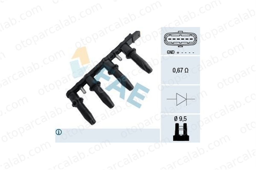 FAE 80291 Ateşleme Bobini OPEL ZAFIRA / ZAFIRA FAMILY B ASTRA H Station wagon 7173725 71739725