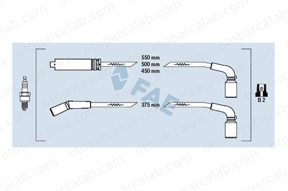 FAE 83562 Buji Kablosu CHEVROLET AVEO / KALOS Sedan DAEWOO KALOS Sedan 96305387