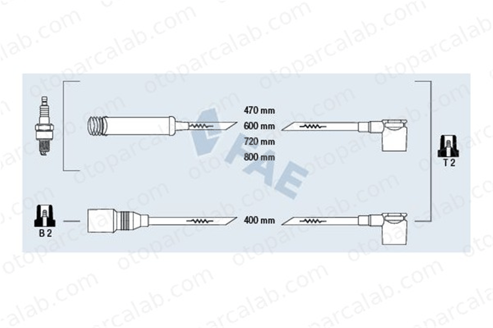 FAE 83570 Buji Kablosu OPEL ASCONA C ASCONA C Hatchback 90297423 90297570