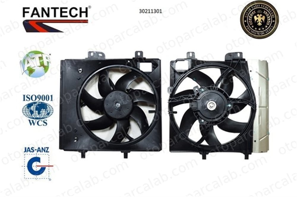 FANTECH 30211301 Radyatör Fan ve Motoru CITROËN DS3 C3 II 9675280980 1253H6