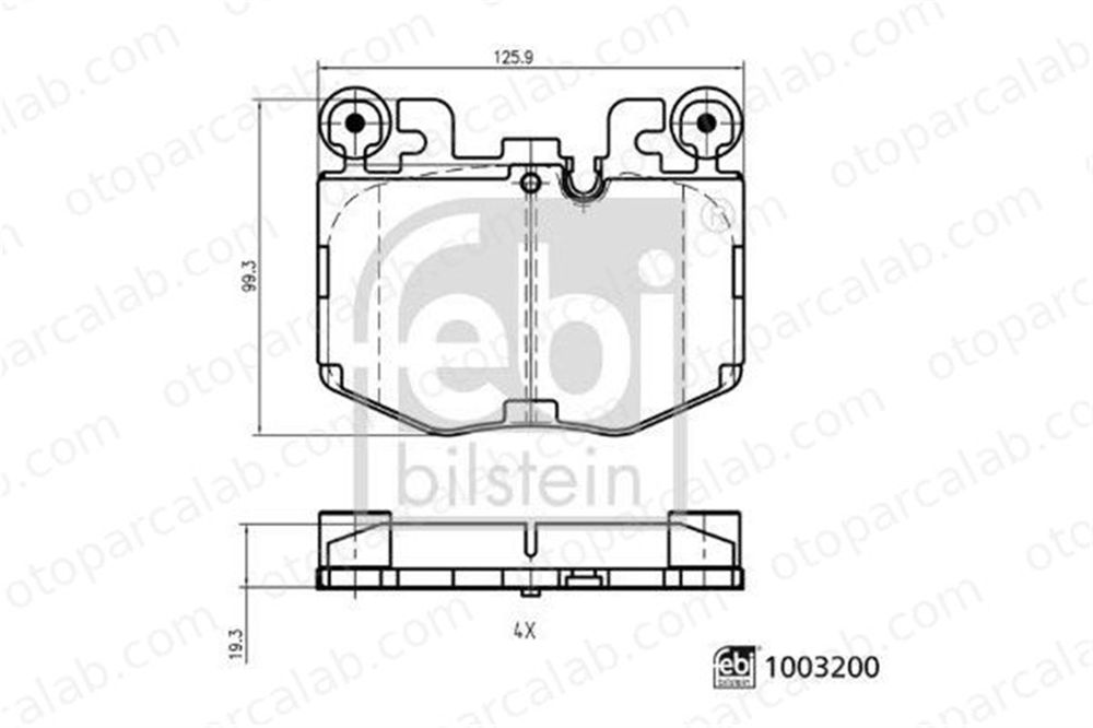 FEBI BILSTEIN 1003200 Fren Disk Balata Ön BMW 3 3 Touring 34108844368