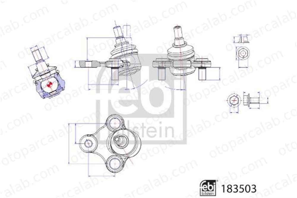 FEBI BILSTEIN 183503 Rotil Alt Sağ veya Sol HYUNDAI KONA ELANTRA VI Sedan 54530F2000 54530G4AA0