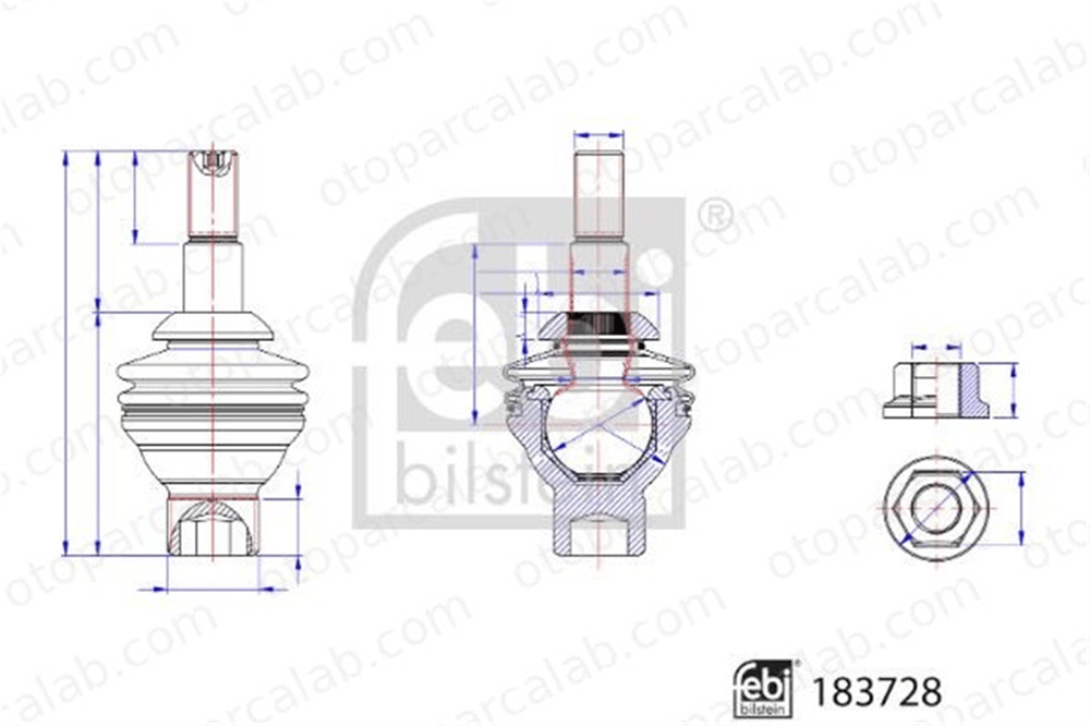 FEBI BILSTEIN 183728 Rotil Alt Sağ veya Sol BMW 5 5 Touring 31106852536