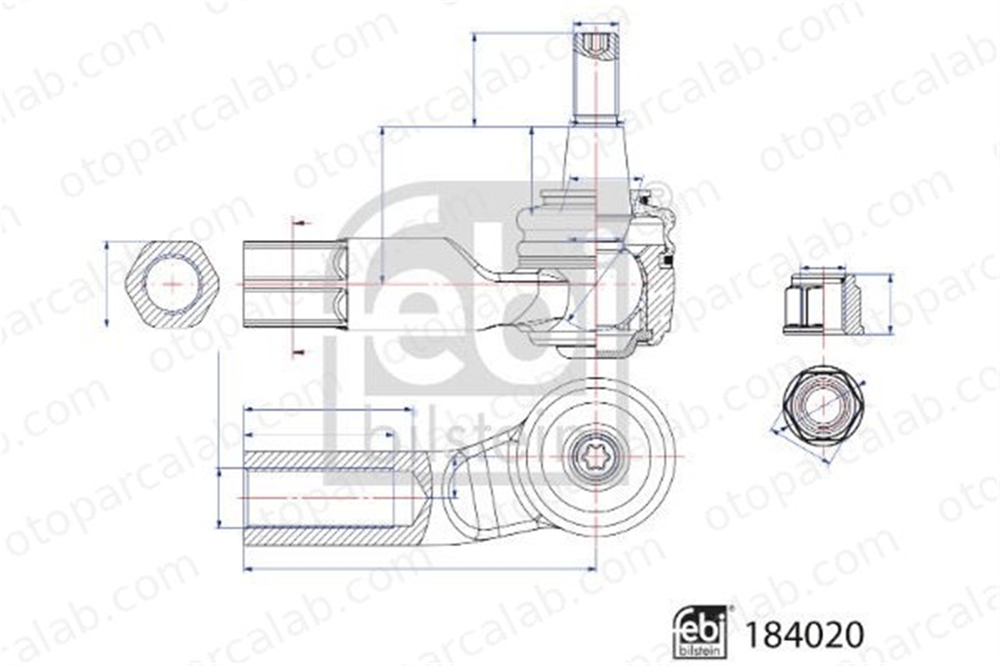 FEBI BILSTEIN 184020 Rot Başı Sağ VW TIGUAN SKODA OCTAVIA IV Combi 184020 5WA423812B