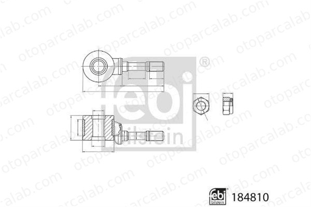FEBI BILSTEIN 184810 Viraj Demir Askı Rotu Ön Sol SEAT IBIZA II CORDOBA 191411315A