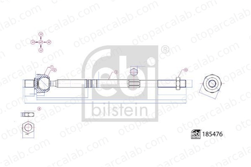 FEBI BILSTEIN 185476 Rot Mili Sol VW PASSAT B8 PASSAT B8 Variant 2560580 5WA423810D